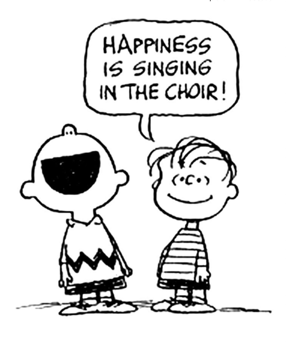 Happiness is singing in a choir
