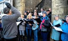 Picture of street singing